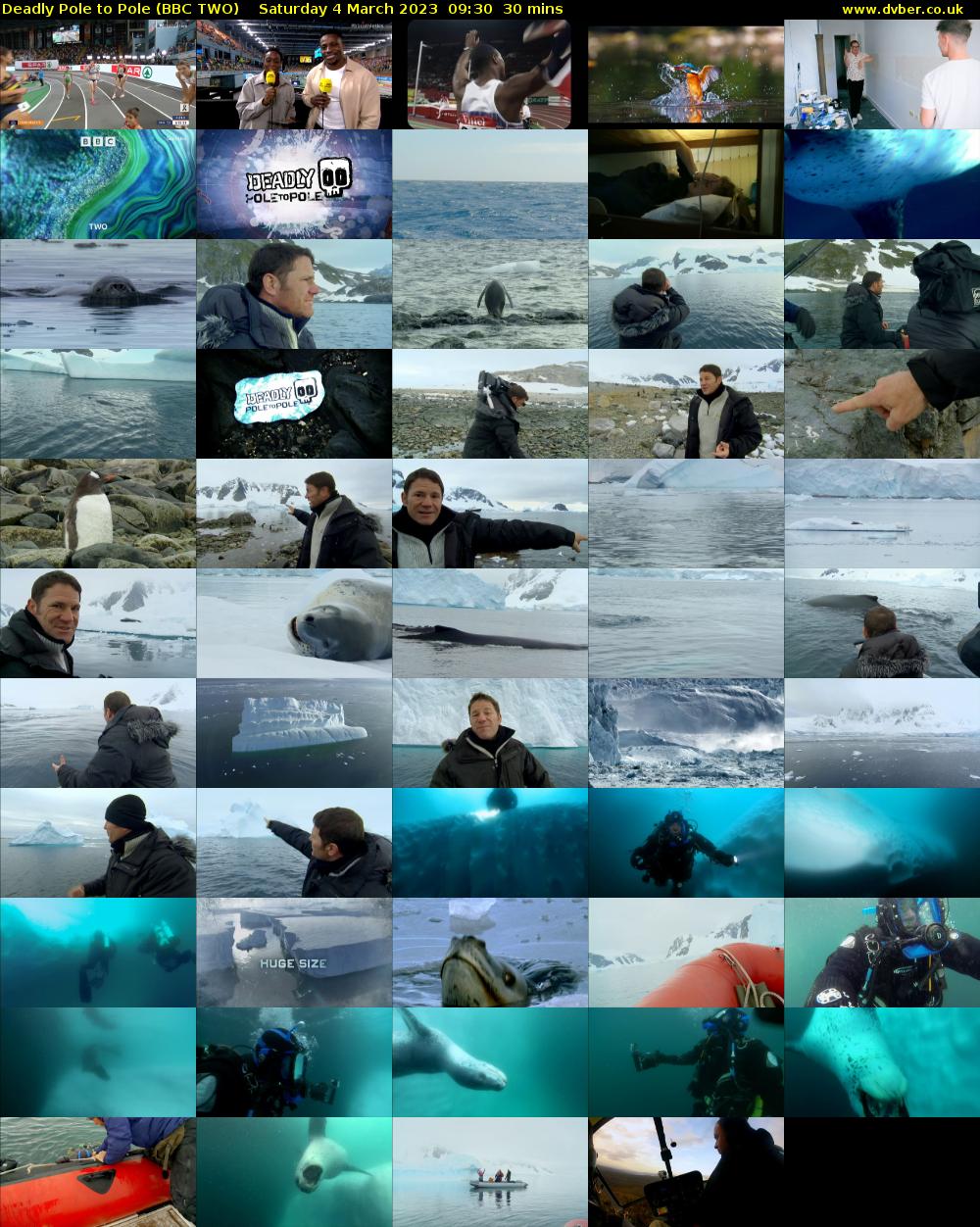 Deadly Pole to Pole (BBC TWO) Saturday 4 March 2023 09:30 - 10:00