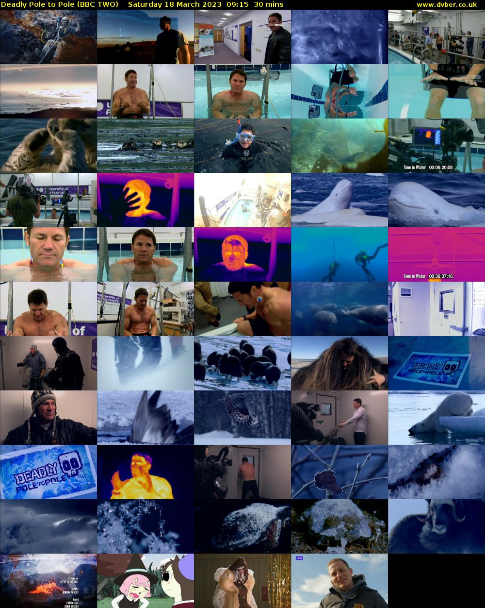 Deadly Pole to Pole (BBC TWO) Saturday 18 March 2023 09:15 - 09:45