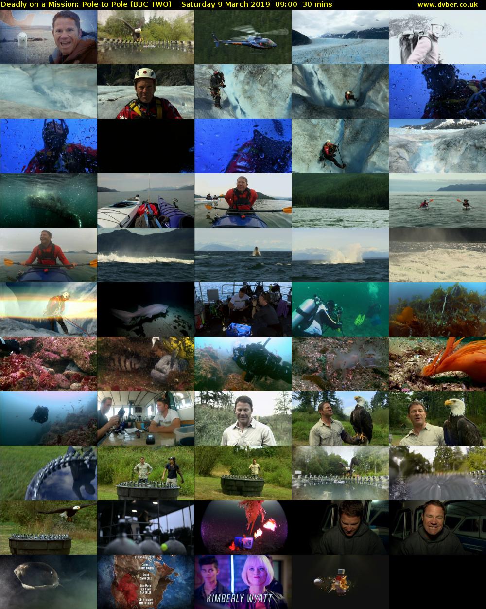 Deadly on a Mission: Pole to Pole (BBC TWO) Saturday 9 March 2019 09:00 - 09:30