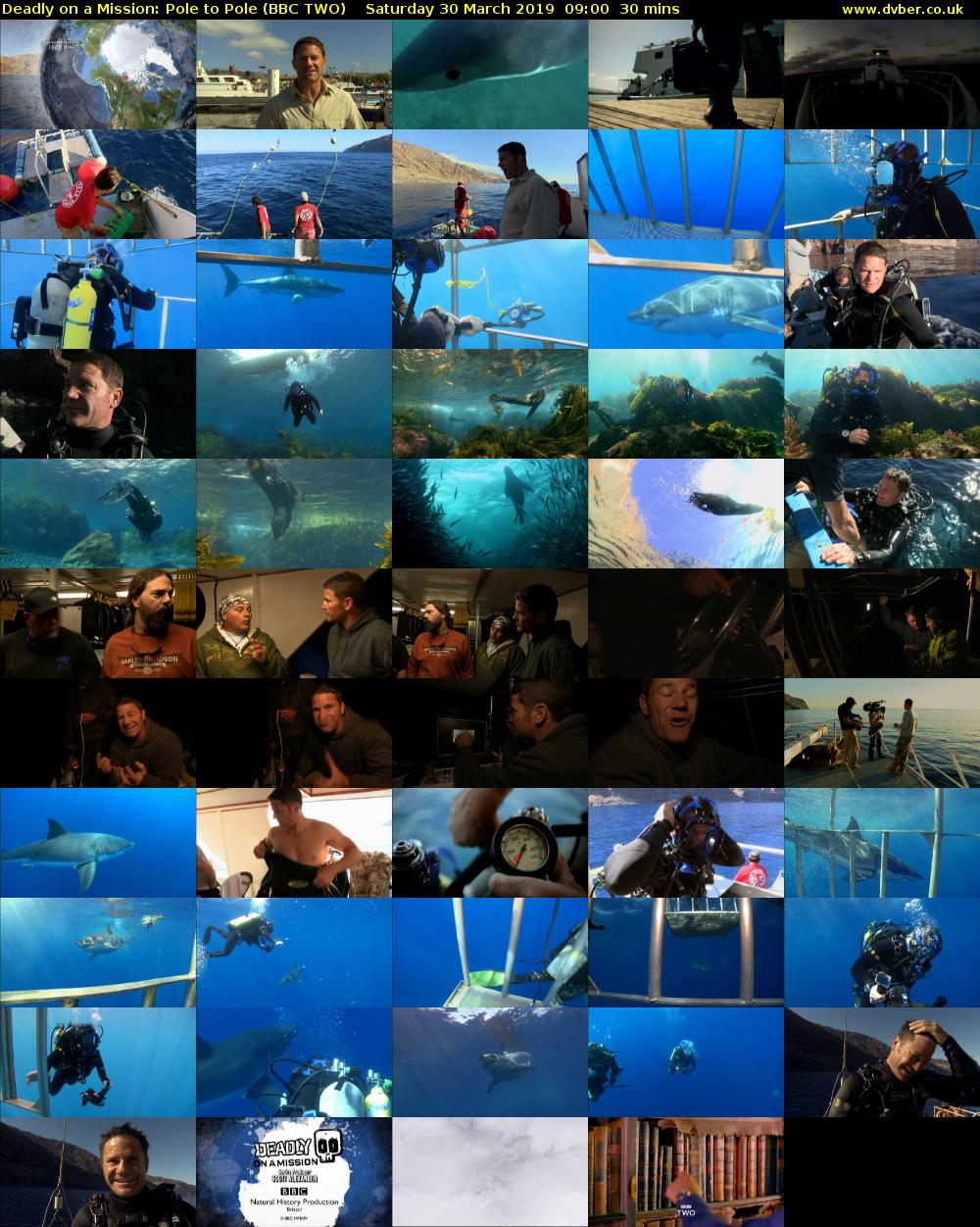 Deadly on a Mission: Pole to Pole (BBC TWO) Saturday 30 March 2019 09:00 - 09:30