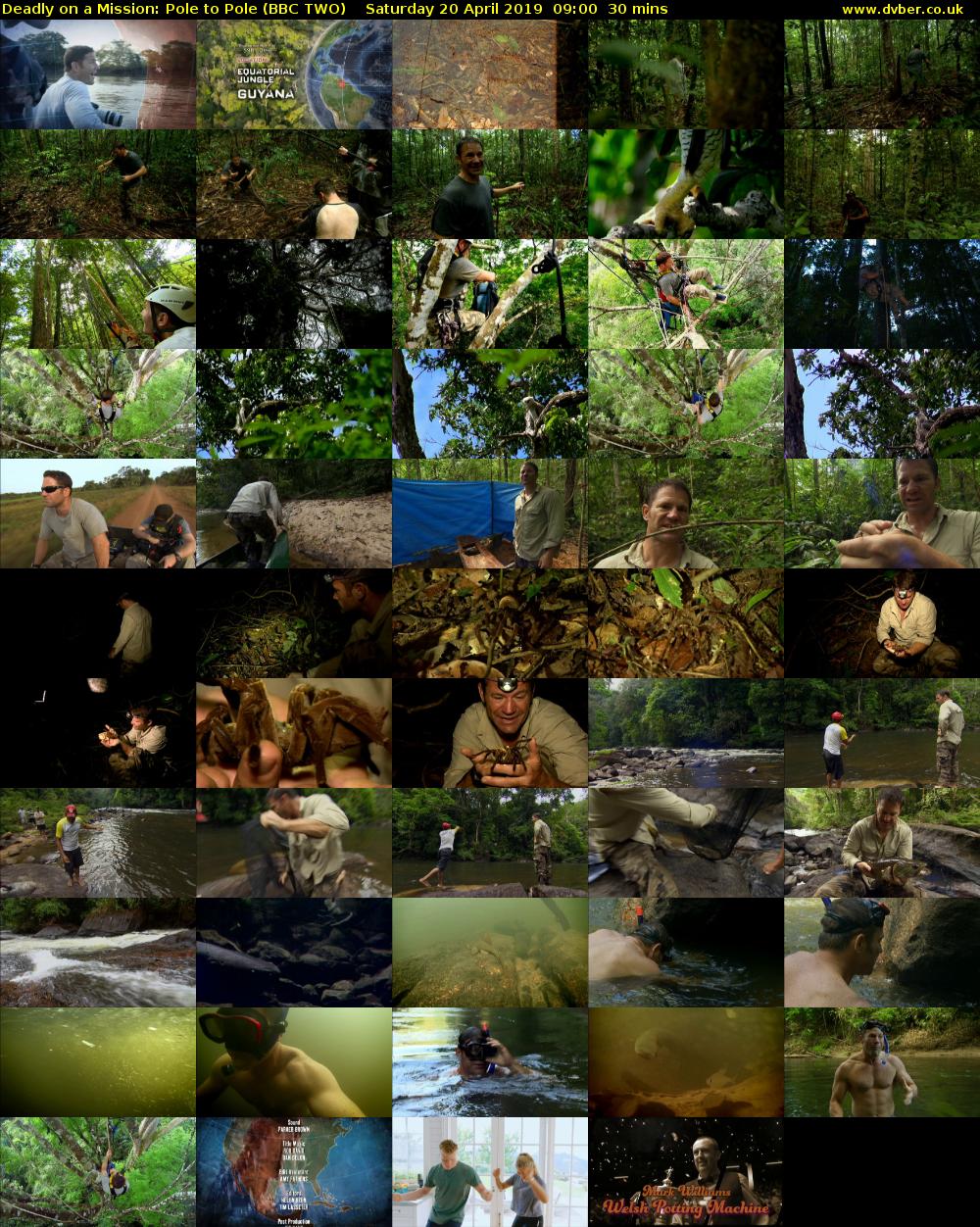 Deadly on a Mission: Pole to Pole (BBC TWO) Saturday 20 April 2019 09:00 - 09:30
