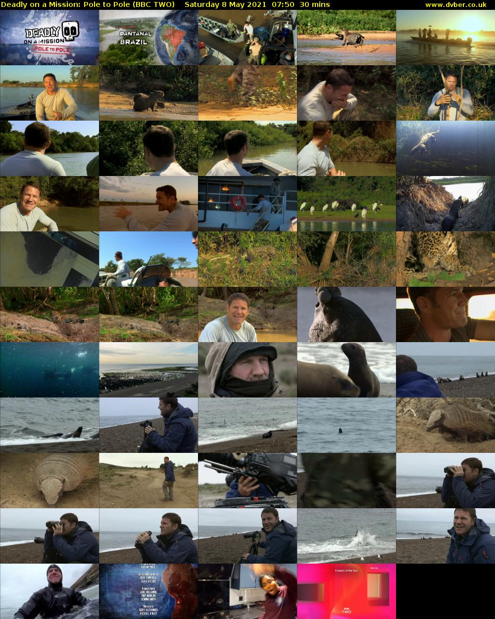 Deadly on a Mission: Pole to Pole (BBC TWO) Saturday 8 May 2021 07:50 - 08:20