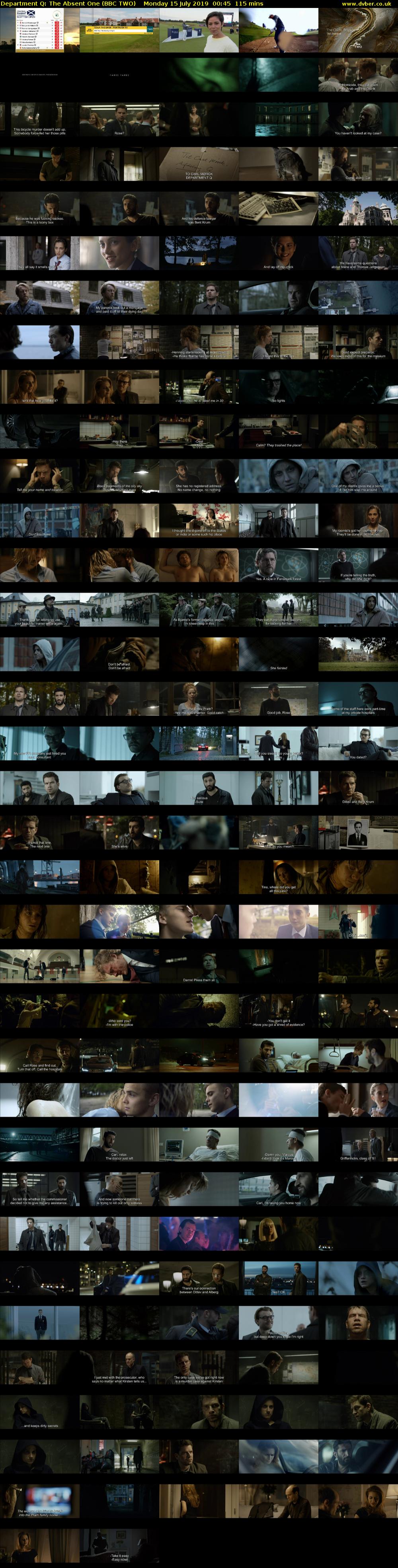 Department Q: The Absent One (BBC TWO) Monday 15 July 2019 00:45 - 02:40