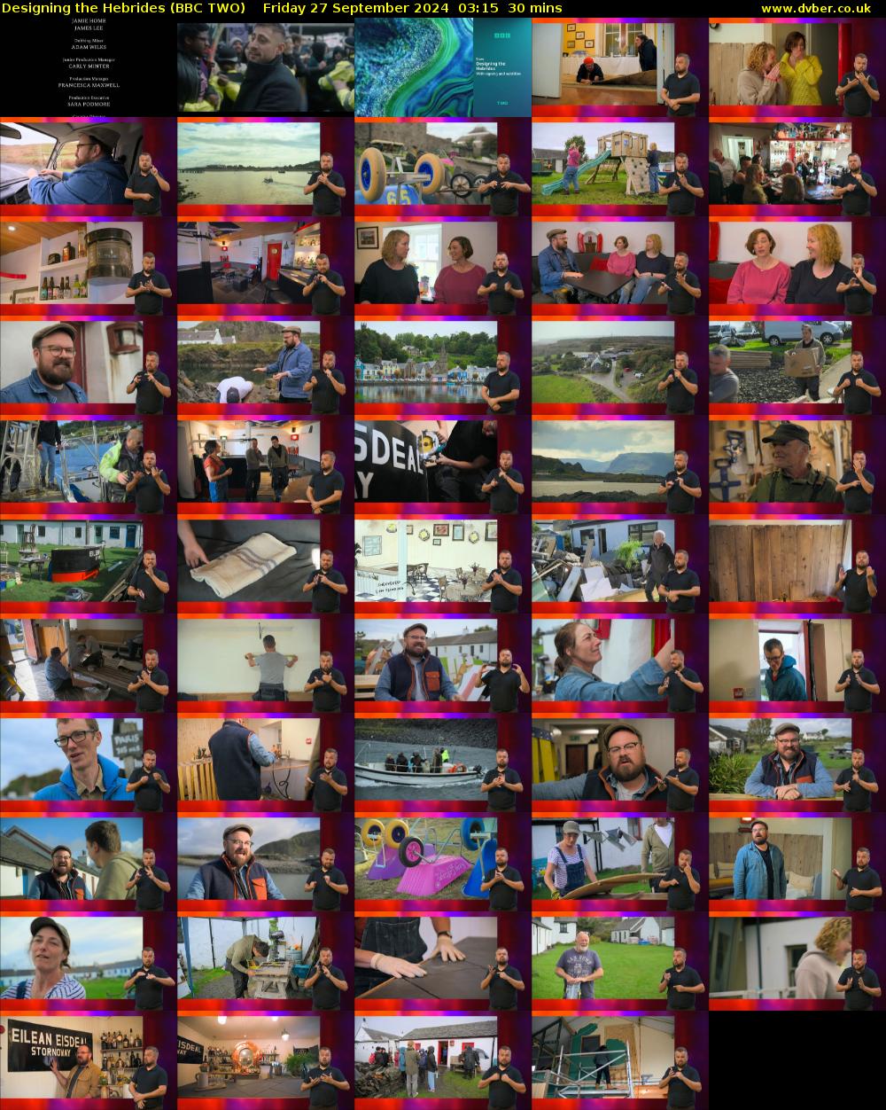 Designing the Hebrides (BBC TWO) Friday 27 September 2024 03:15 - 03:45