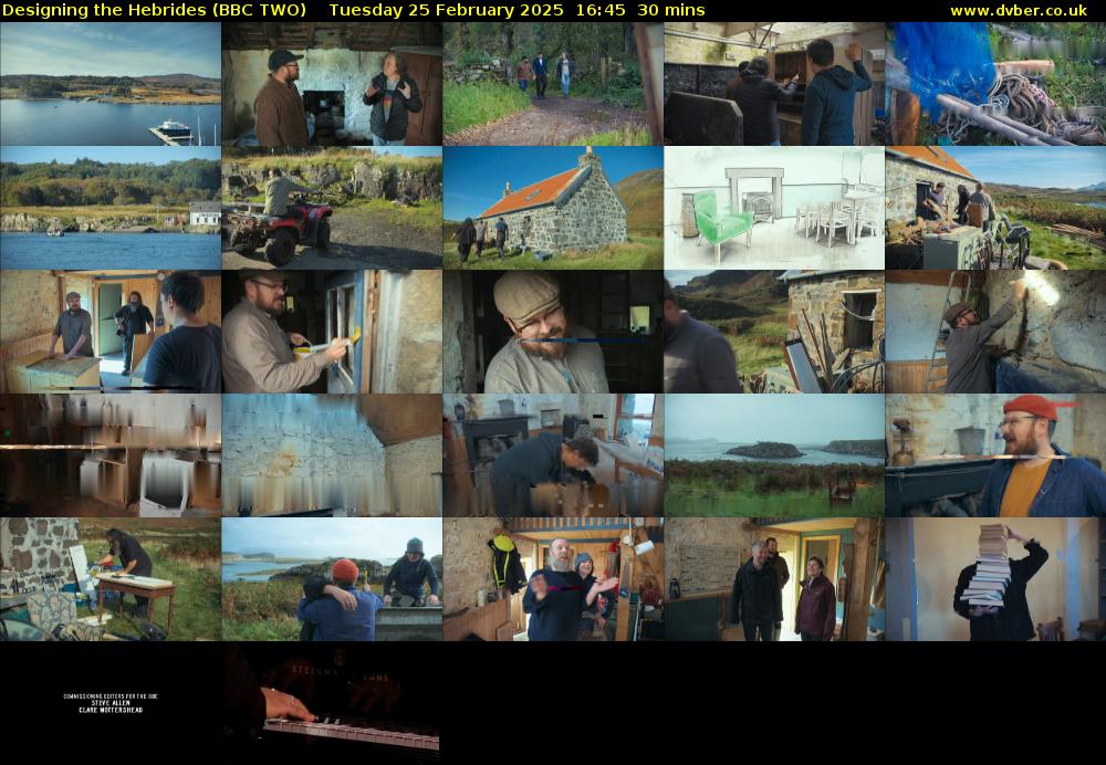 Designing the Hebrides (BBC TWO) Tuesday 25 February 2025 16:45 - 17:15
