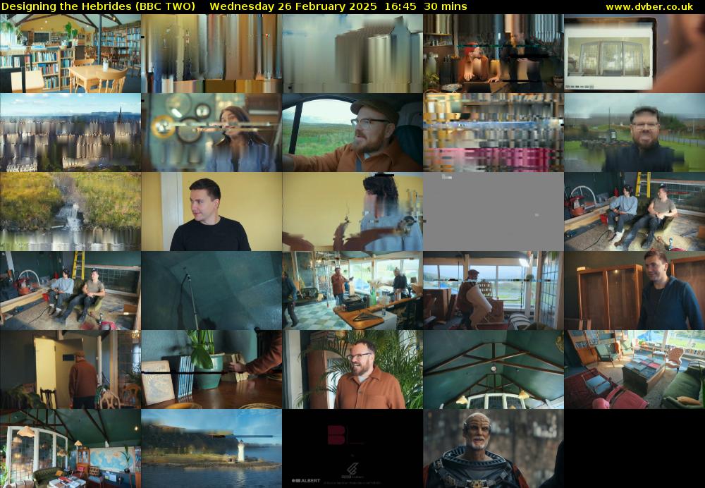 Designing the Hebrides (BBC TWO) Wednesday 26 February 2025 16:45 - 17:15