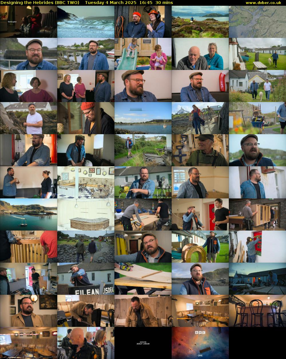 Designing the Hebrides (BBC TWO) Tuesday 4 March 2025 16:45 - 17:15