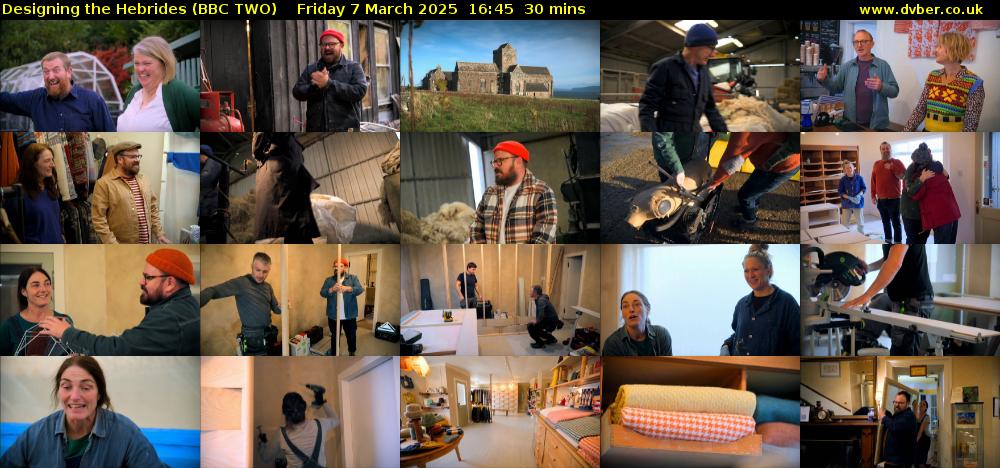 Designing the Hebrides (BBC TWO) Friday 7 March 2025 16:45 - 17:15