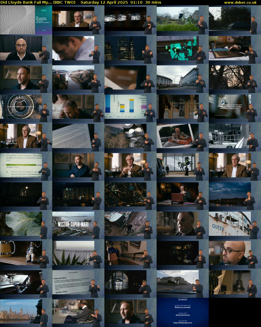 Did Lloyds Bank Fail My... (BBC TWO) Saturday 12 April 2025 01:10 - 01:40