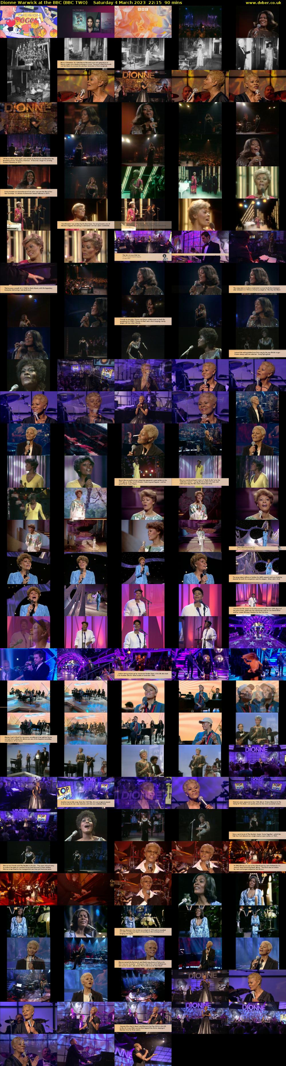 Dionne Warwick at the BBC (BBC TWO) Saturday 4 March 2023 22:15 - 23:45