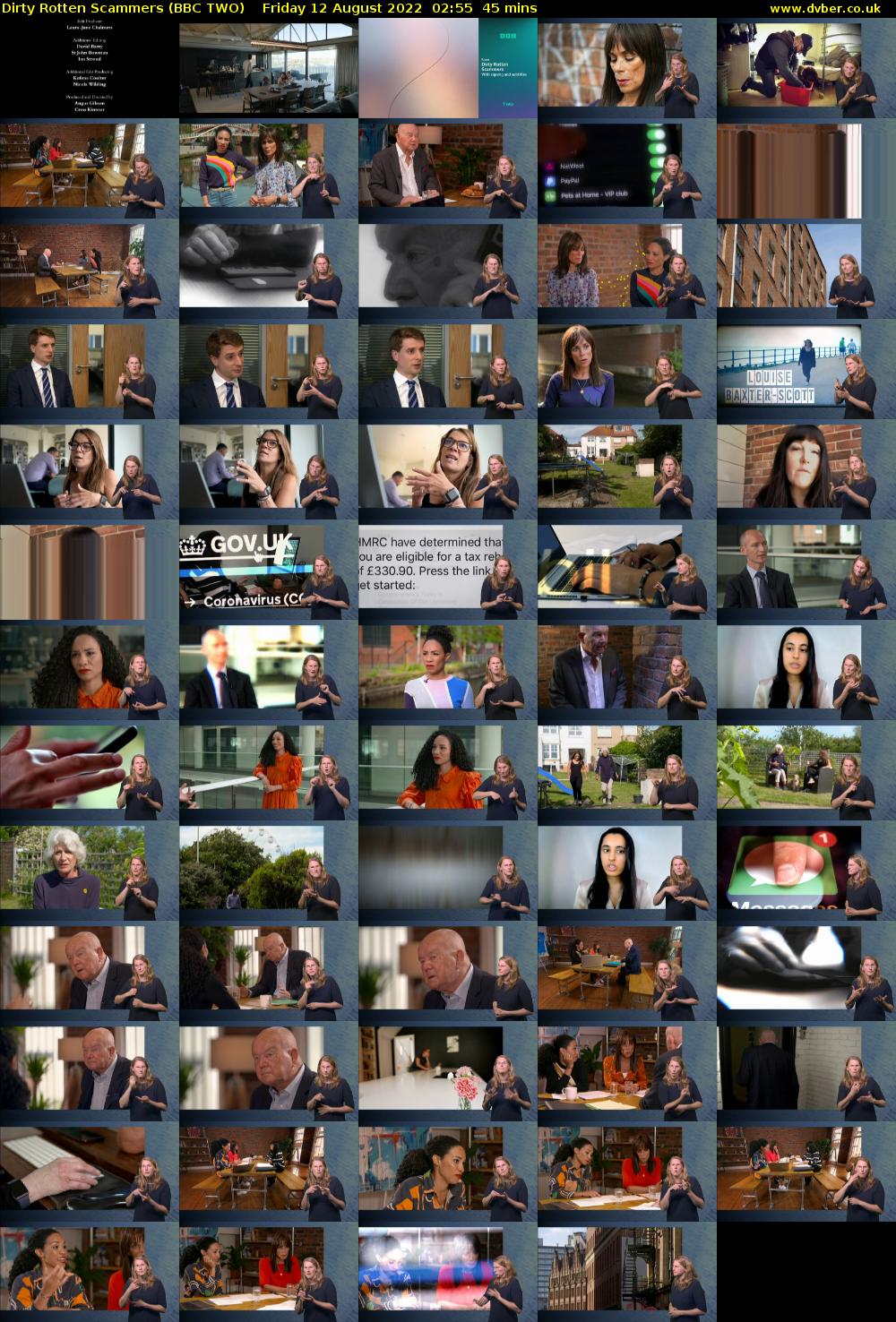 Dirty Rotten Scammers (BBC TWO) Friday 12 August 2022 02:55 - 03:40