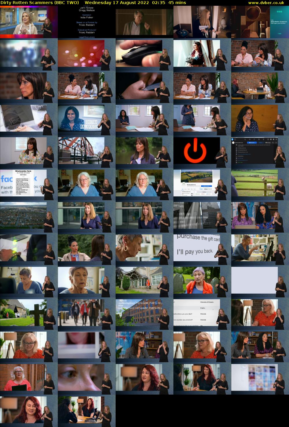 Dirty Rotten Scammers (BBC TWO) Wednesday 17 August 2022 02:35 - 03:20