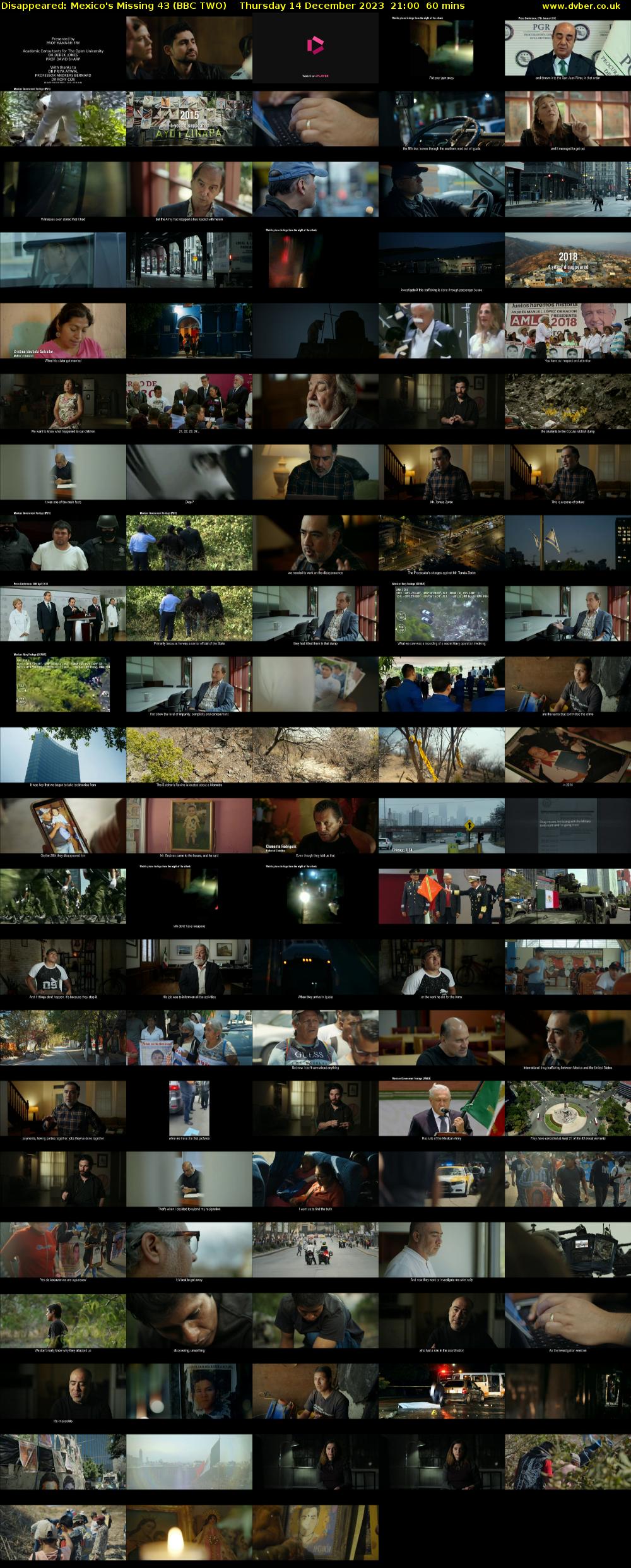 Disappeared: Mexico's Missing 43 (BBC TWO) Thursday 14 December 2023 21:00 - 22:00