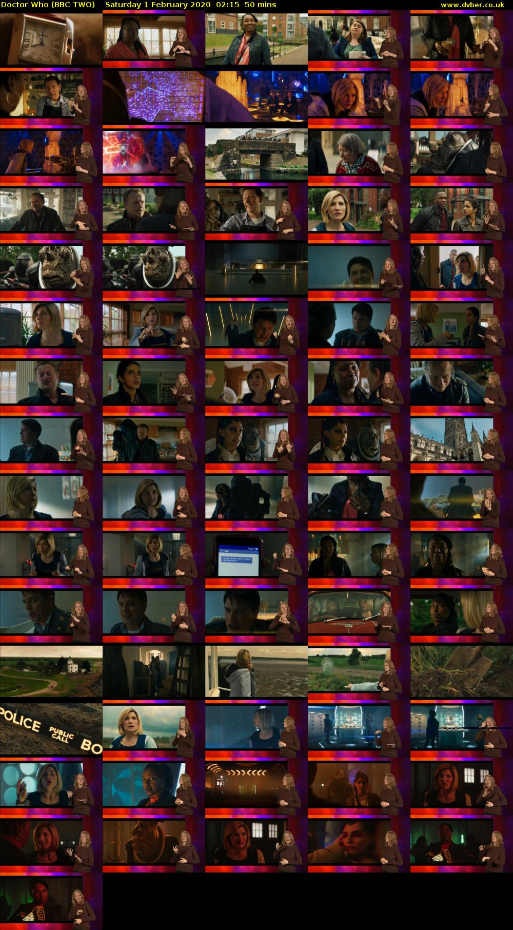 Doctor Who (BBC TWO) Saturday 1 February 2020 02:15 - 03:05