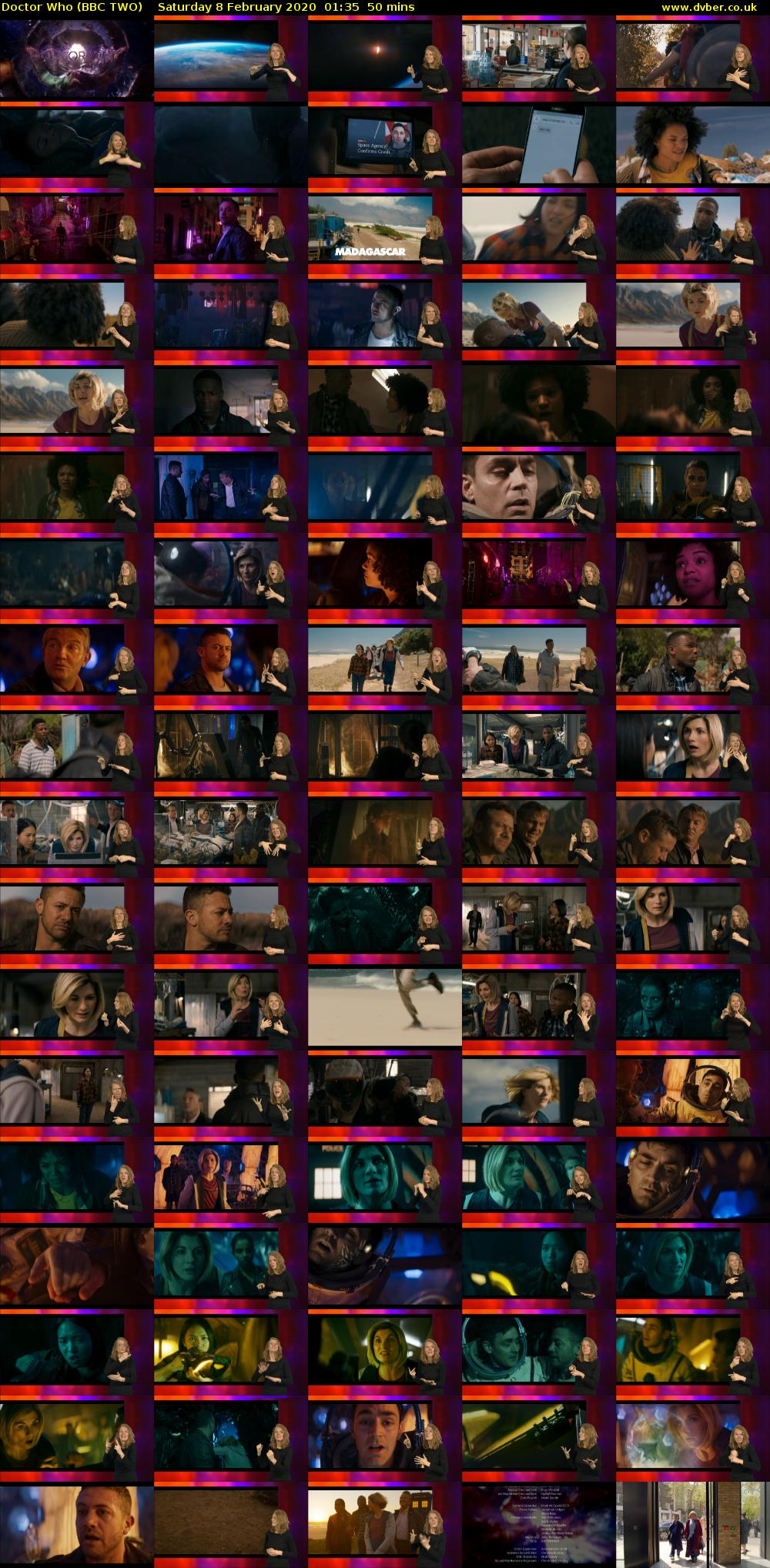 Doctor Who (BBC TWO) Saturday 8 February 2020 01:35 - 02:25