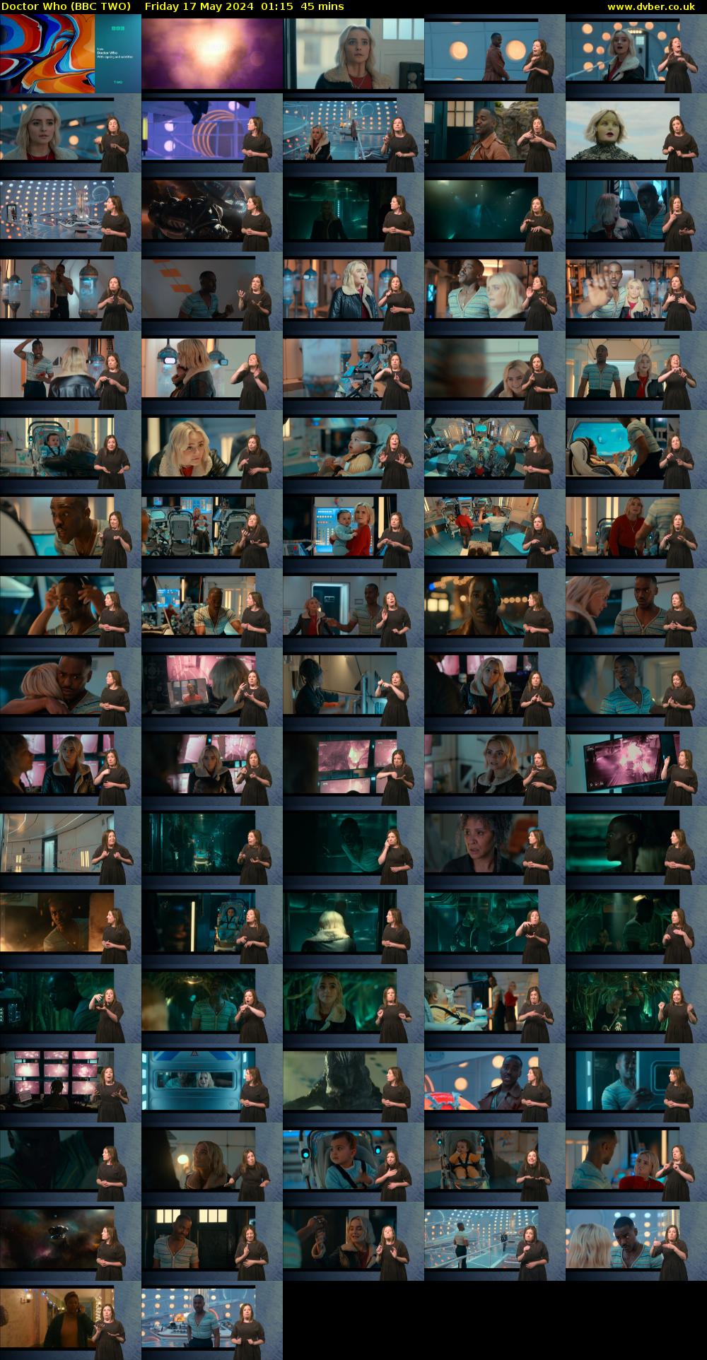 Doctor Who (BBC TWO) Friday 17 May 2024 01:15 - 02:00