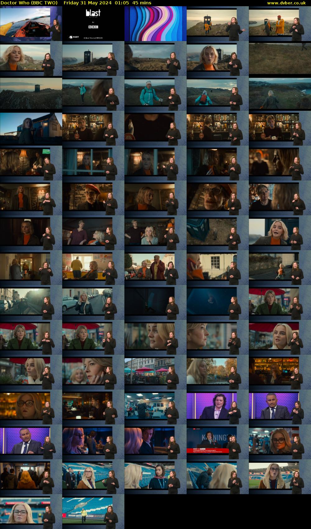 Doctor Who (BBC TWO) Friday 31 May 2024 01:05 - 01:50