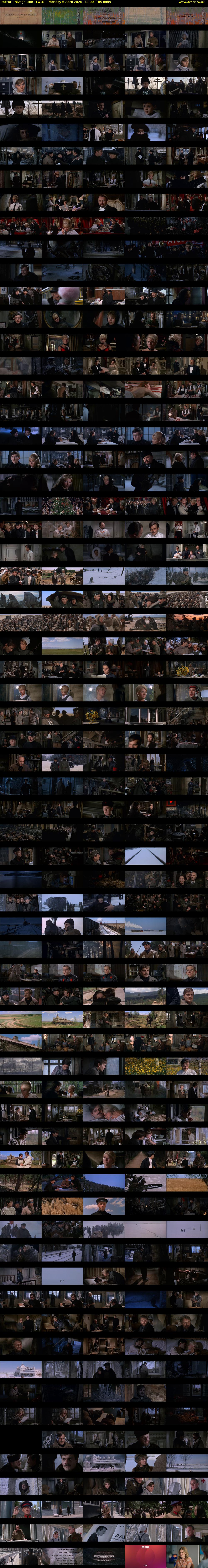 Doctor Zhivago (BBC TWO) Monday 6 April 2026 13:00 - 16:05