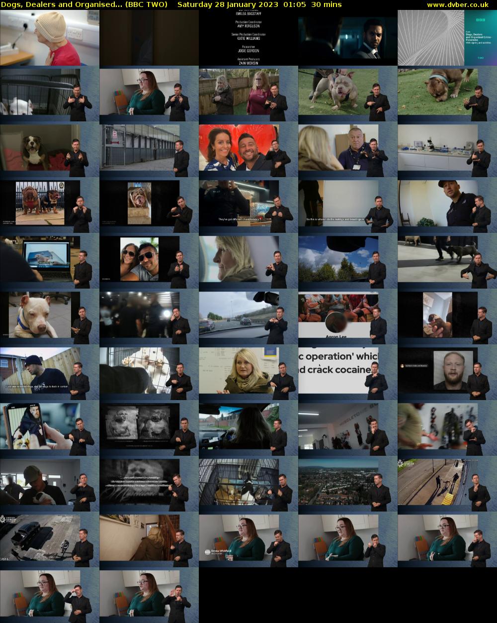 Dogs, Dealers and Organised... (BBC TWO) Saturday 28 January 2023 01:05 - 01:35
