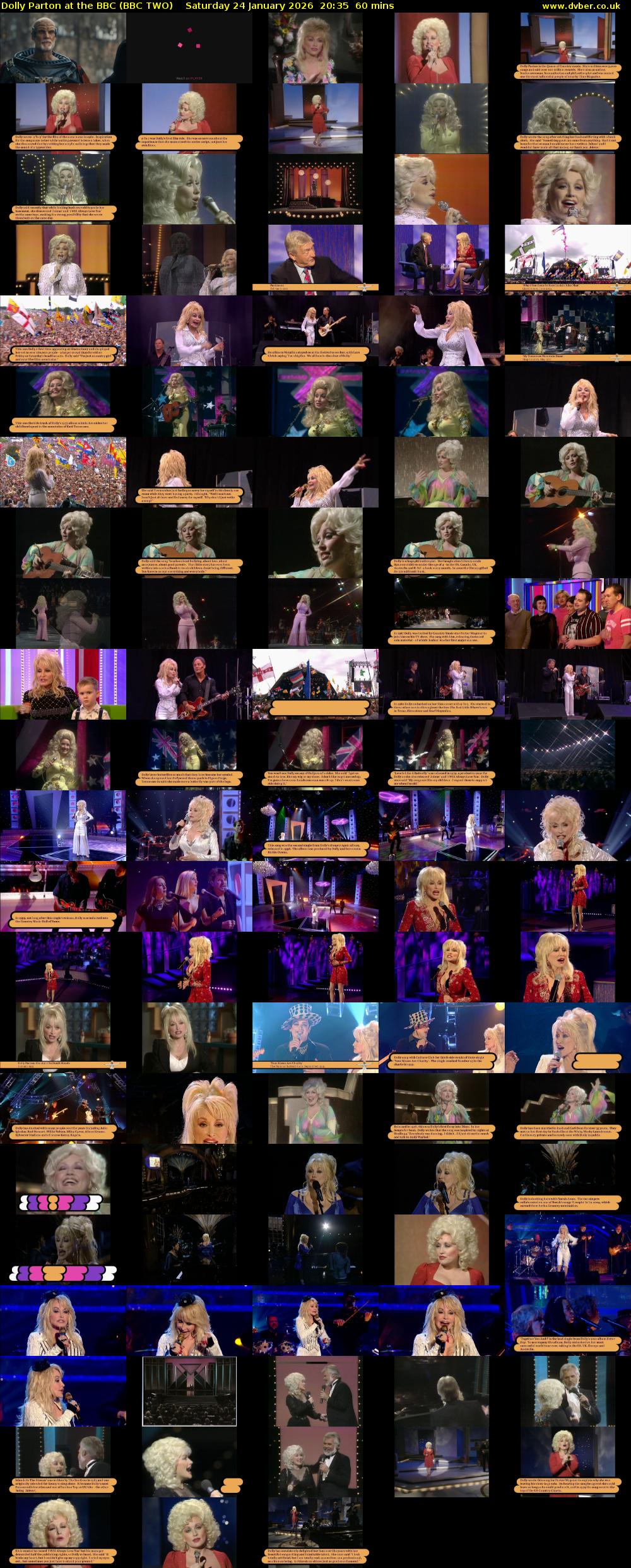 Dolly Parton at the BBC (BBC TWO) Saturday 24 January 2026 20:35 - 21:35