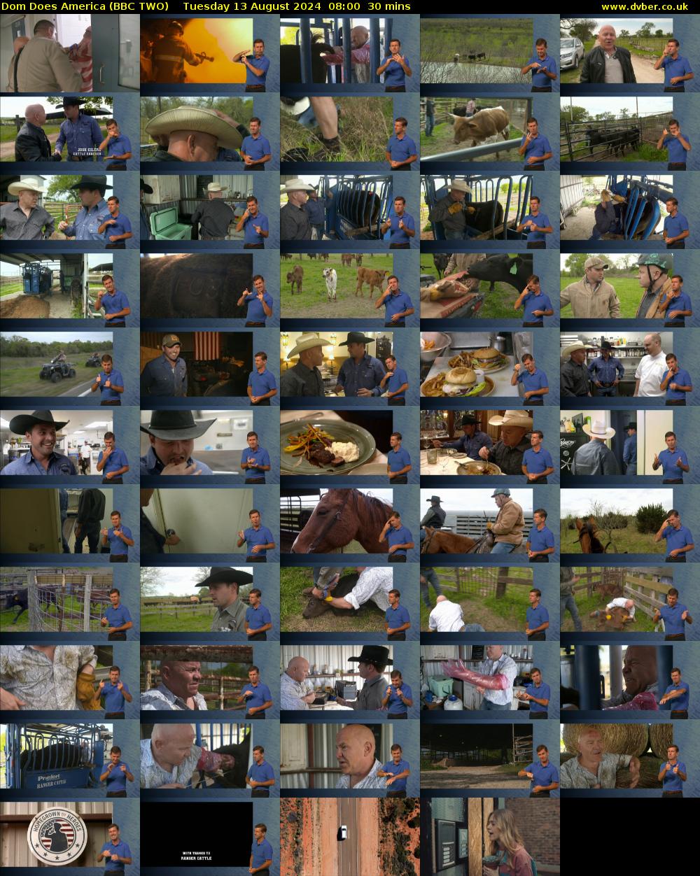 Dom Does America (BBC TWO) Tuesday 13 August 2024 08:00 - 08:30
