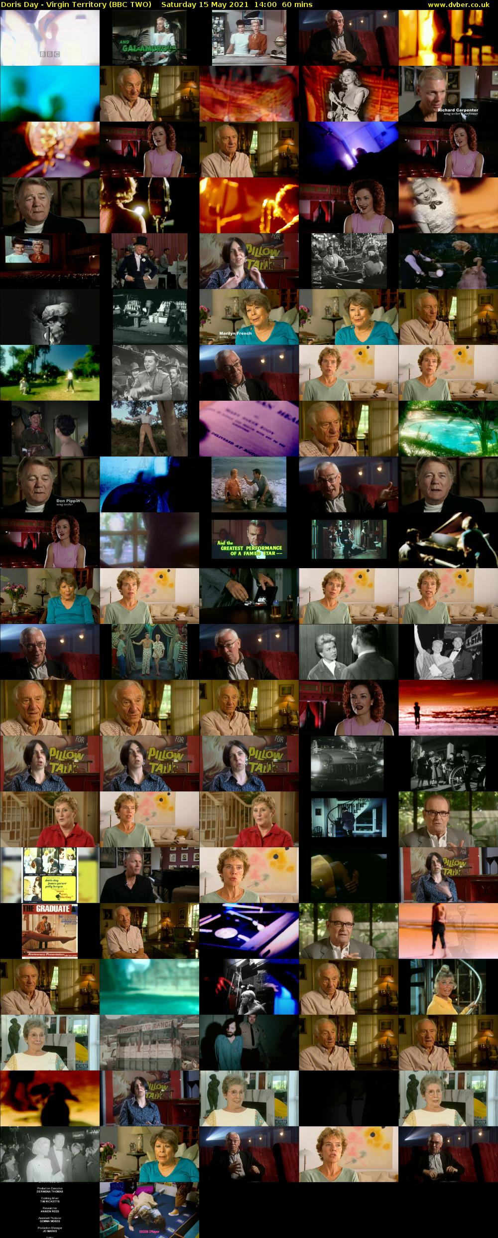 Doris Day - Virgin Territory (BBC TWO) Saturday 15 May 2021 14:00 - 15:00