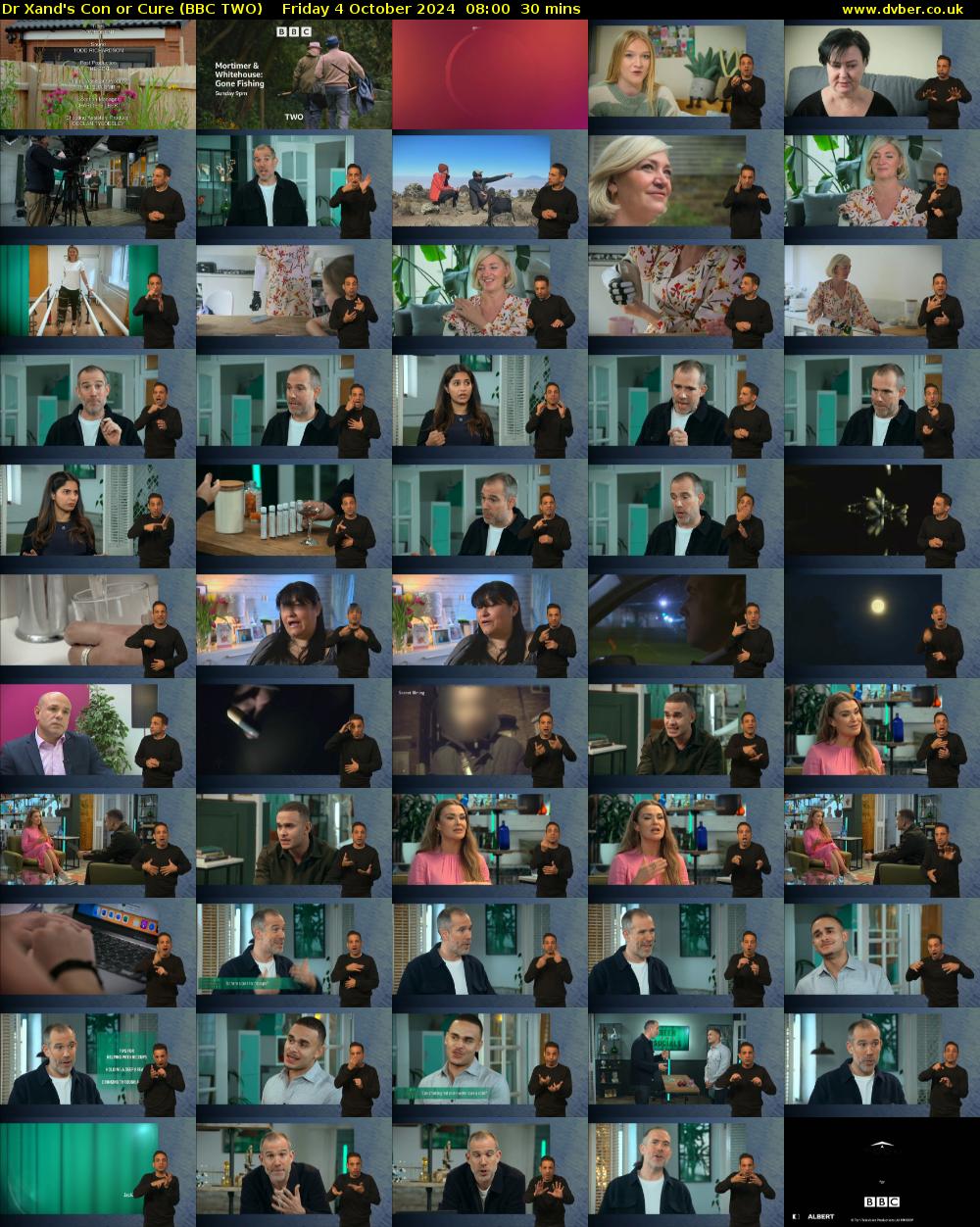 Dr Xand's Con or Cure (BBC TWO) Friday 4 October 2024 08:00 - 08:30
