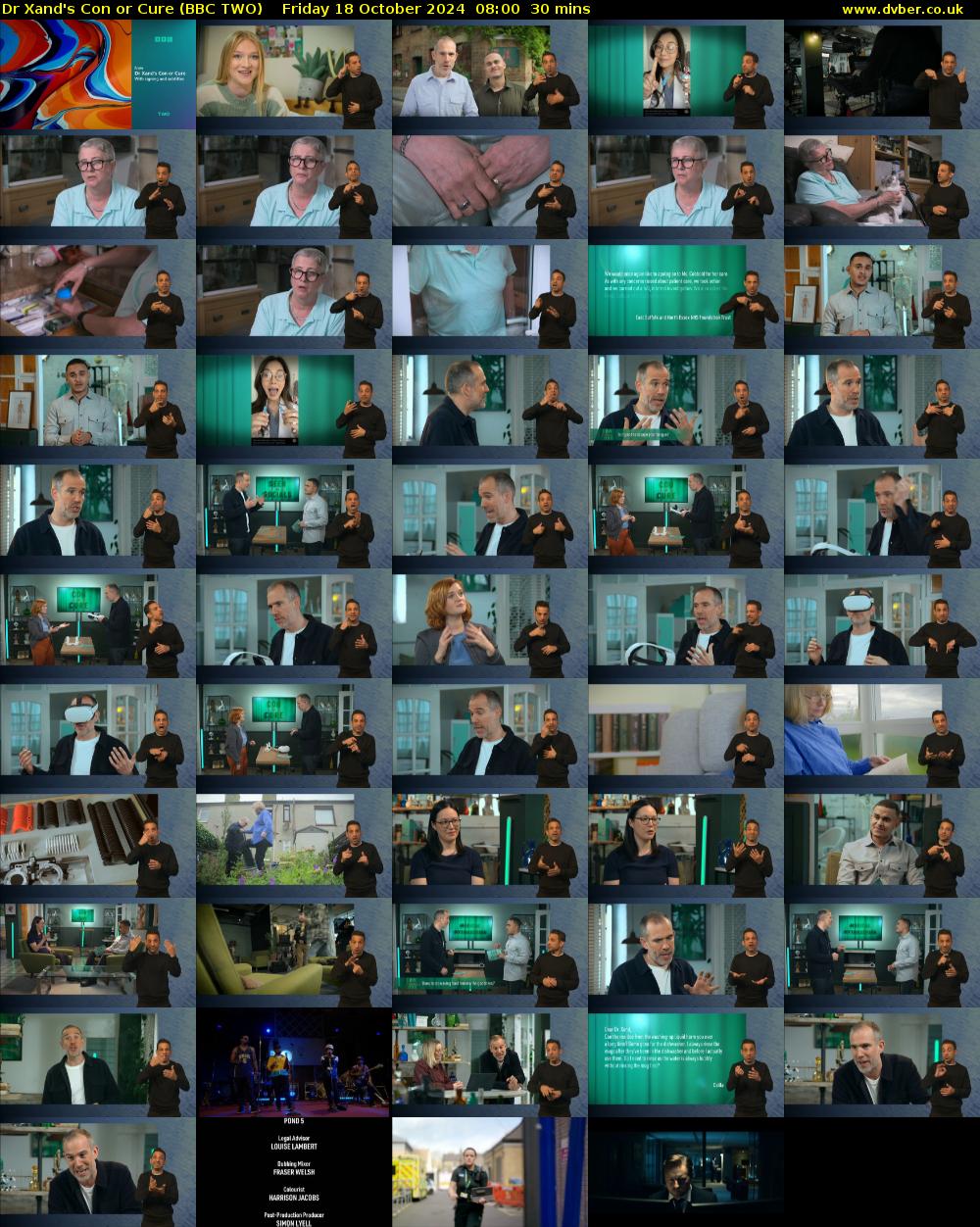 Dr Xand's Con or Cure (BBC TWO) Friday 18 October 2024 08:00 - 08:30
