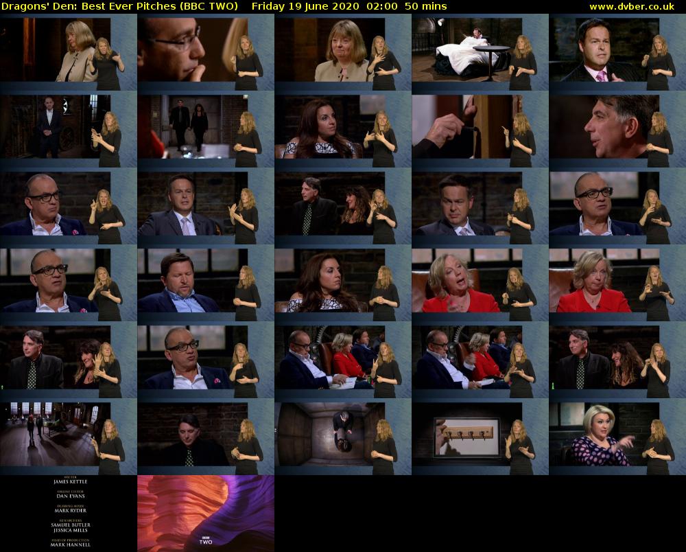 Dragons' Den: Best Ever Pitches (BBC TWO) Friday 19 June 2020 02:00 - 02:50
