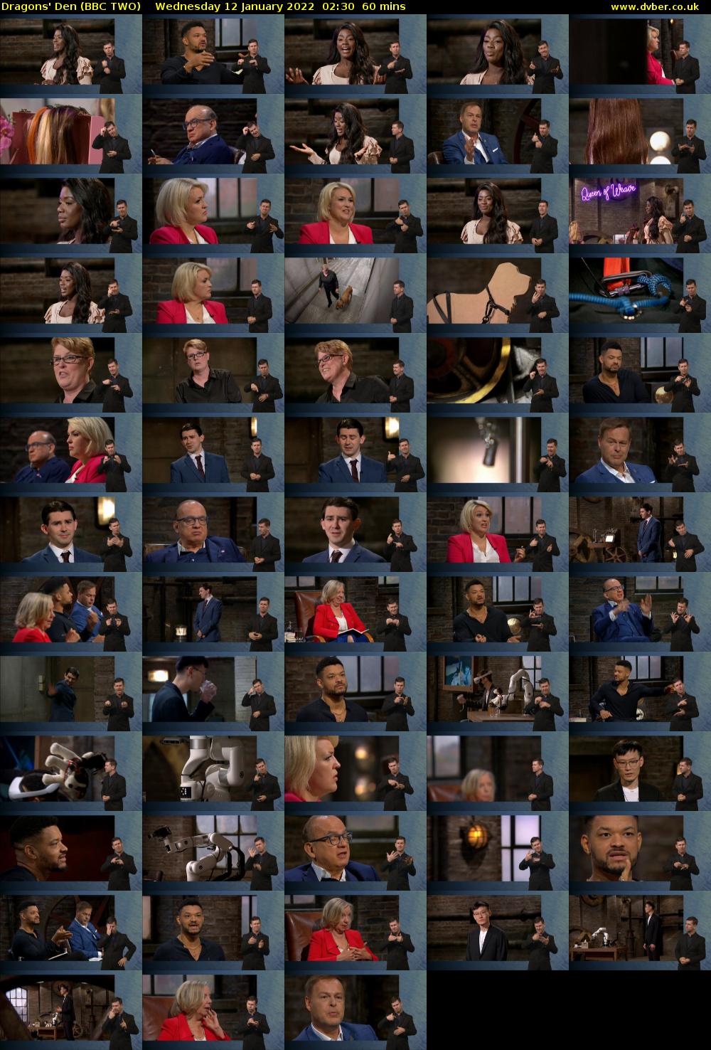 Dragons' Den (BBC TWO) Wednesday 12 January 2022 02:30 - 03:30