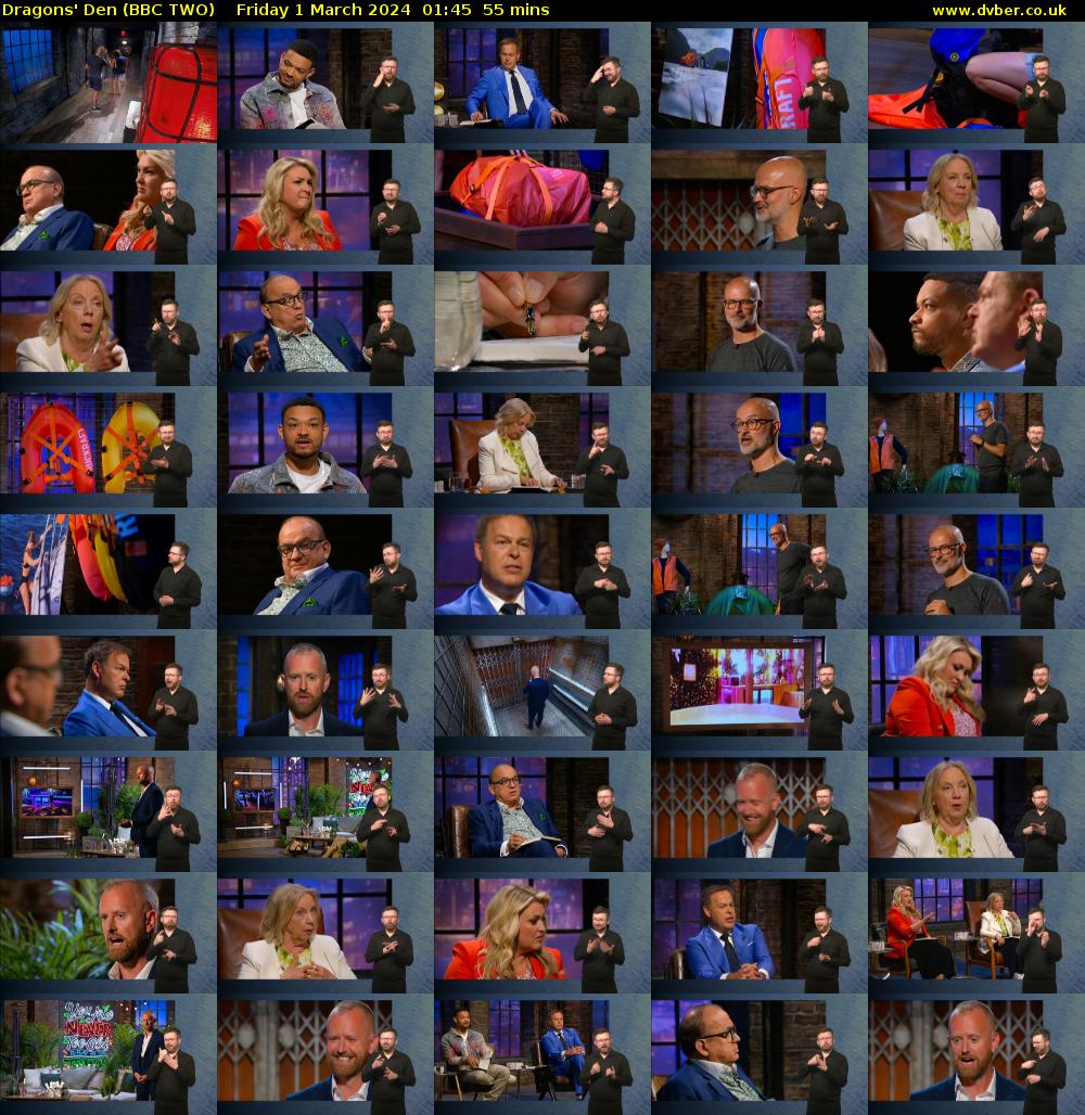 Dragons' Den (BBC TWO) Friday 1 March 2024 01:45 - 02:40