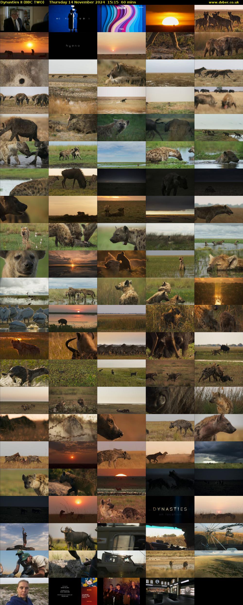 Dynasties II (BBC TWO) Thursday 14 November 2024 15:15 - 16:15