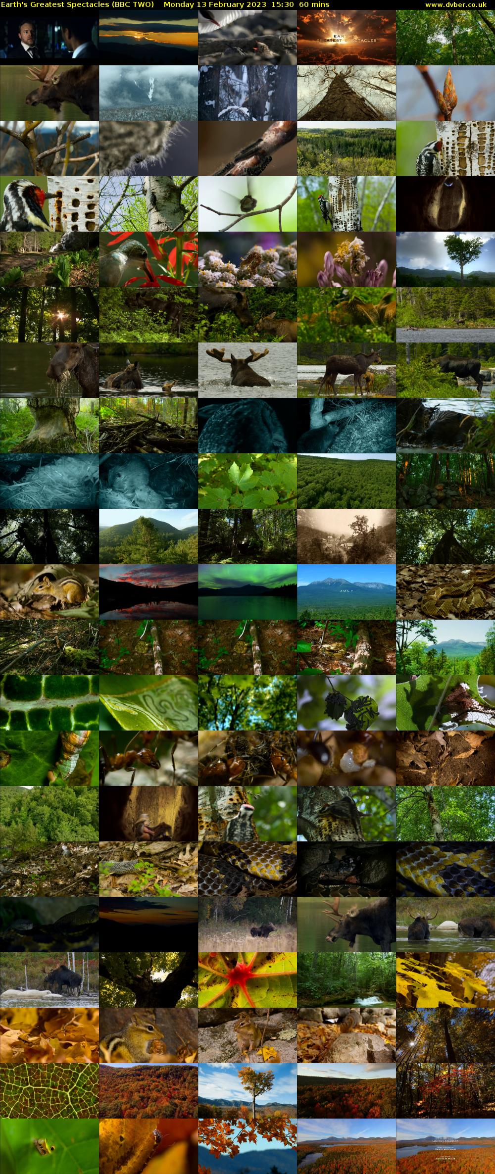 Earth's Greatest Spectacles (BBC TWO) Monday 13 February 2023 15:30 - 16:30