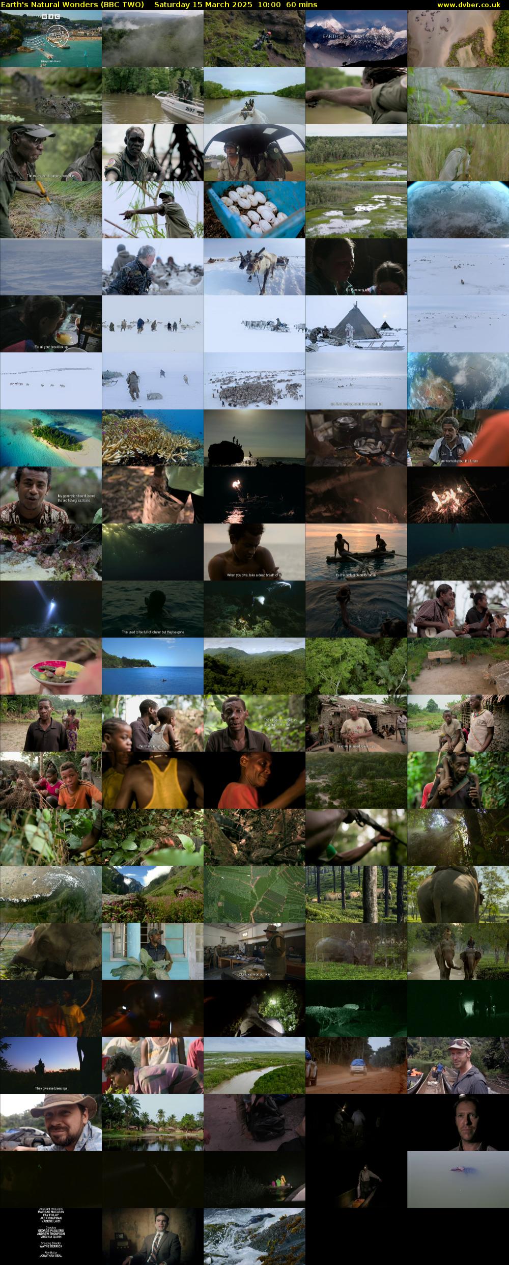 Earth's Natural Wonders (BBC TWO) Saturday 15 March 2025 10:00 - 11:00
