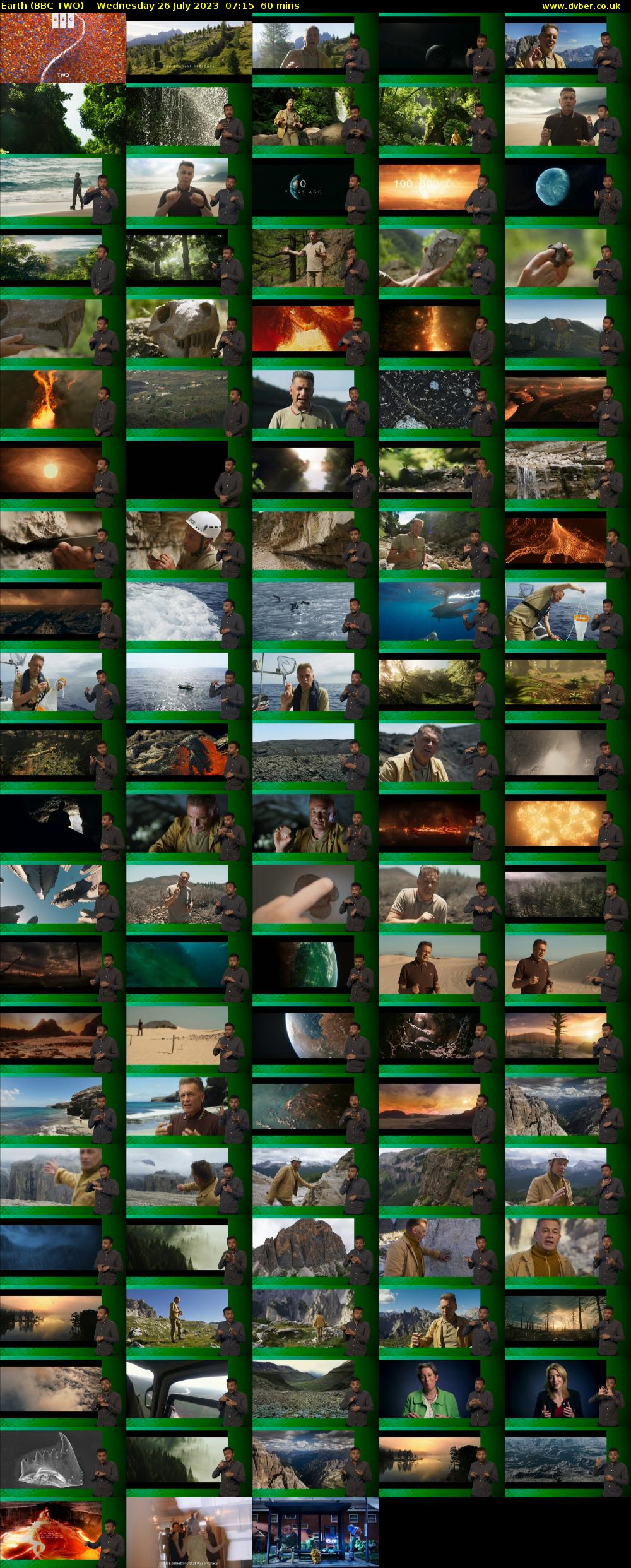 Earth (BBC TWO) Wednesday 26 July 2023 07:15 - 08:15