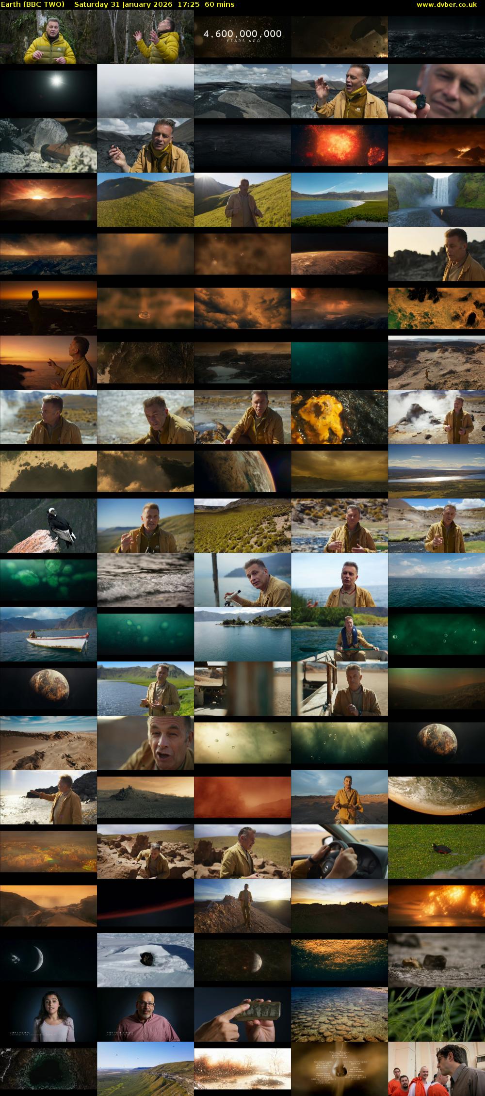 Earth (BBC TWO) Saturday 31 January 2026 17:25 - 18:25