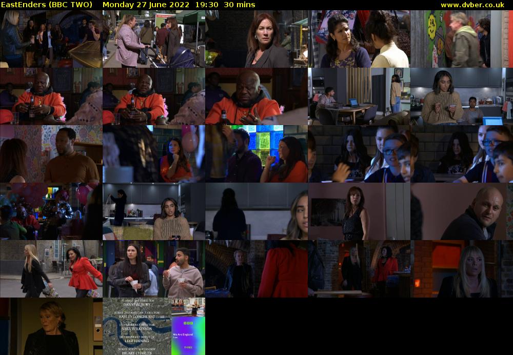 EastEnders (BBC TWO) Monday 27 June 2022 19:30 - 20:00