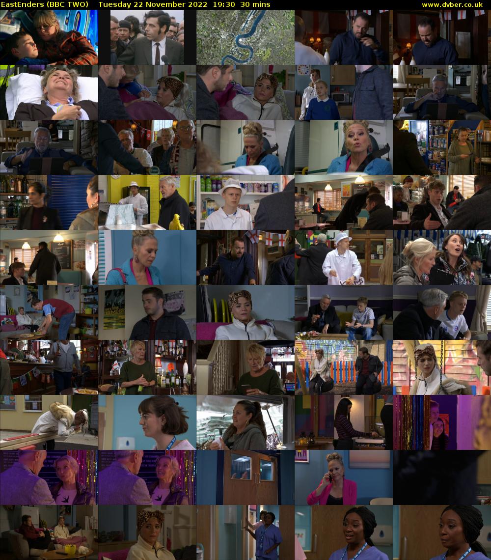 EastEnders (BBC TWO) Tuesday 22 November 2022 19:30 - 20:00