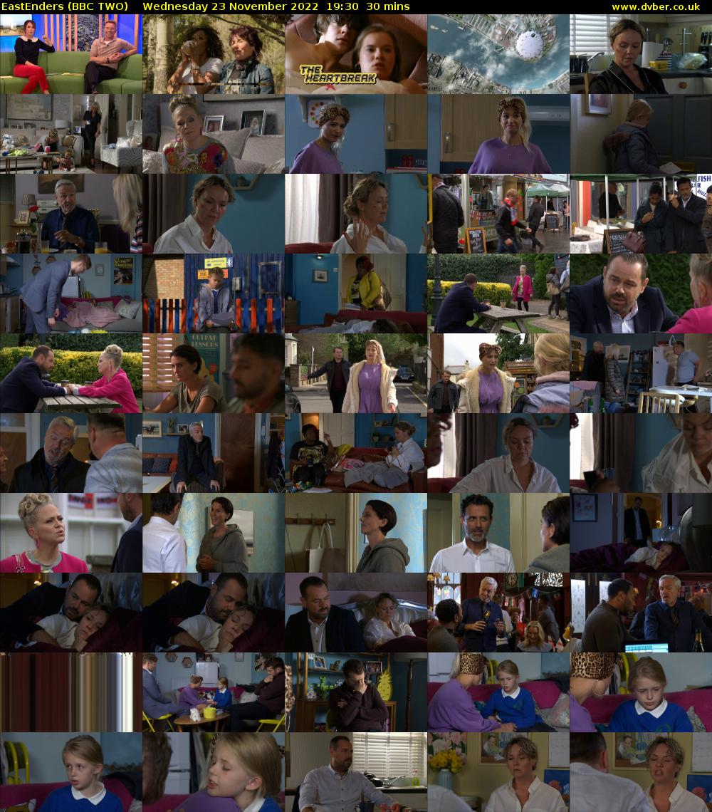 EastEnders (BBC TWO) Wednesday 23 November 2022 19:30 - 20:00