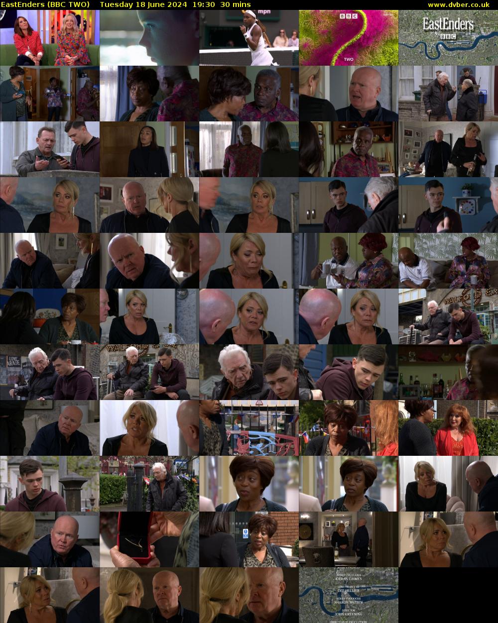 EastEnders (BBC TWO) Tuesday 18 June 2024 19:30 - 20:00