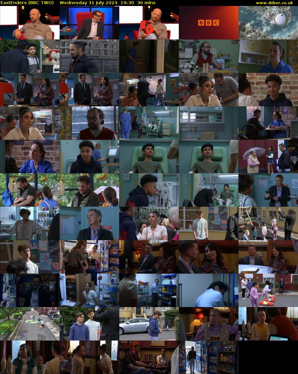 EastEnders (BBC TWO) Wednesday 31 July 2024 19:30 - 20:00