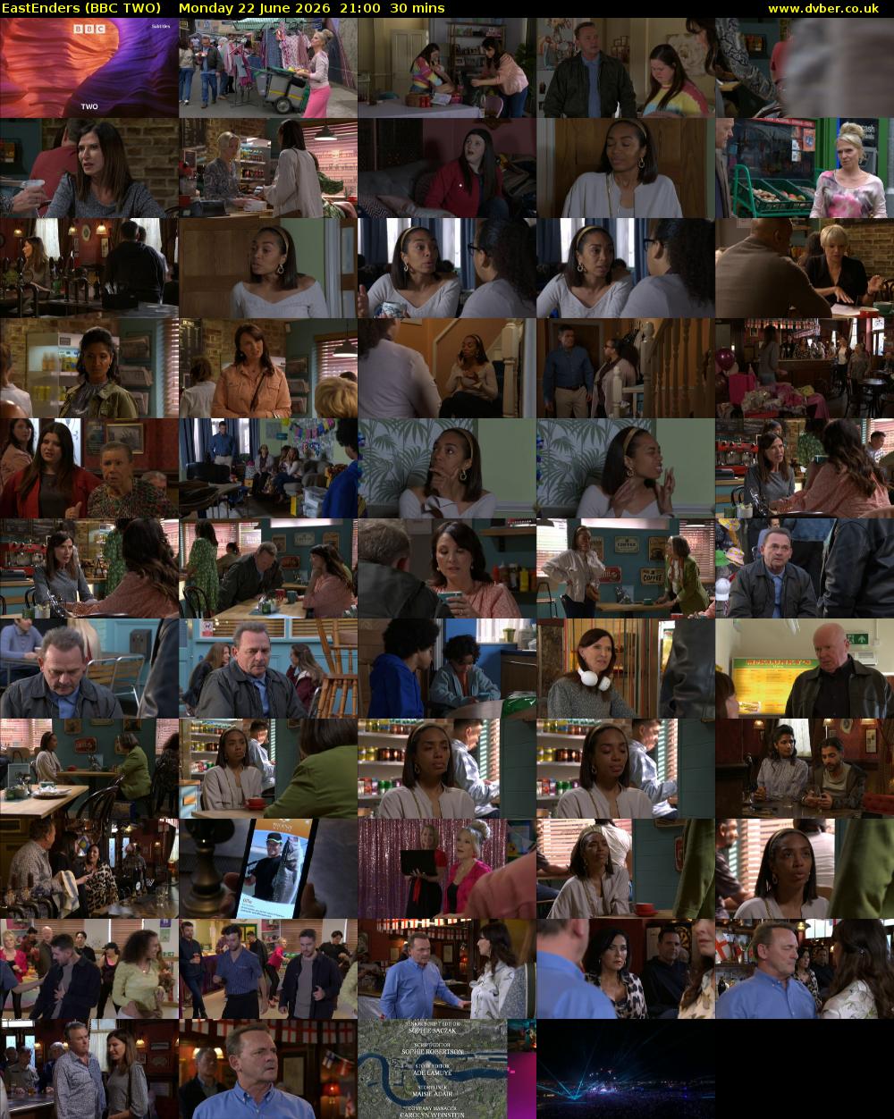 EastEnders (BBC TWO) Monday 22 June 2026 21:00 - 21:30