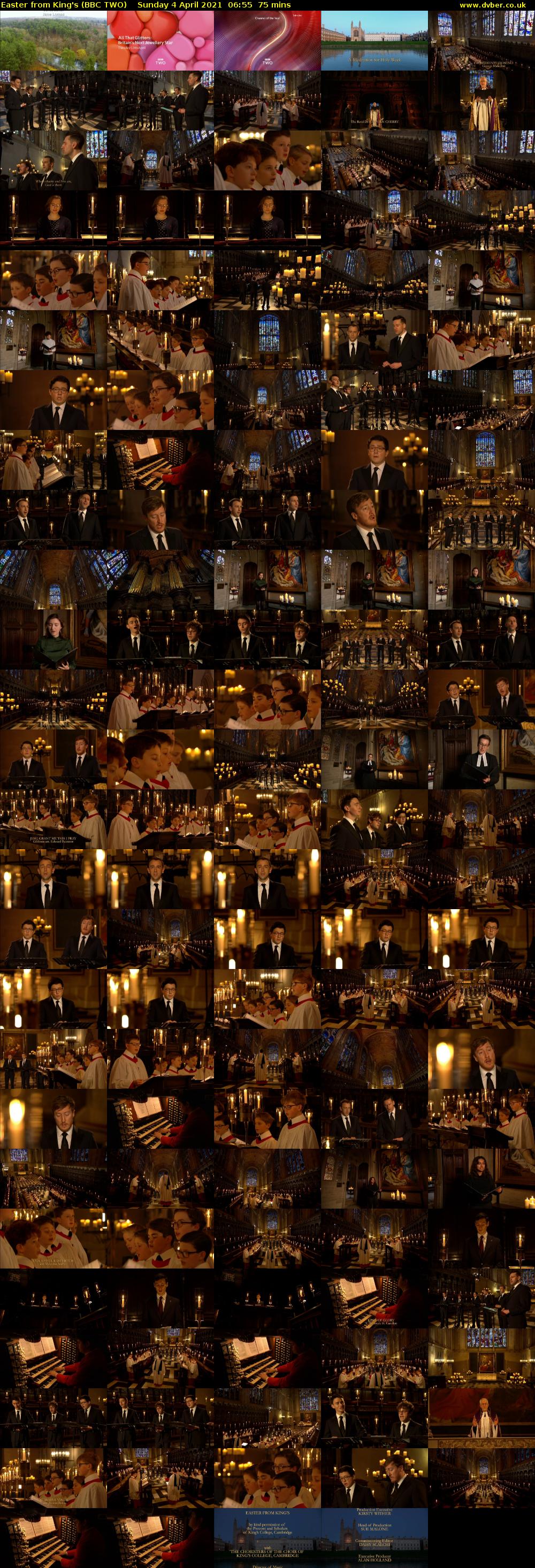 Easter from King's (BBC TWO) Sunday 4 April 2021 06:55 - 08:10