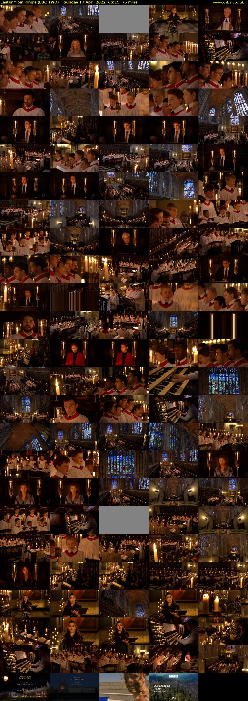 Easter from King's (BBC TWO) Sunday 17 April 2022 06:15 - 07:30