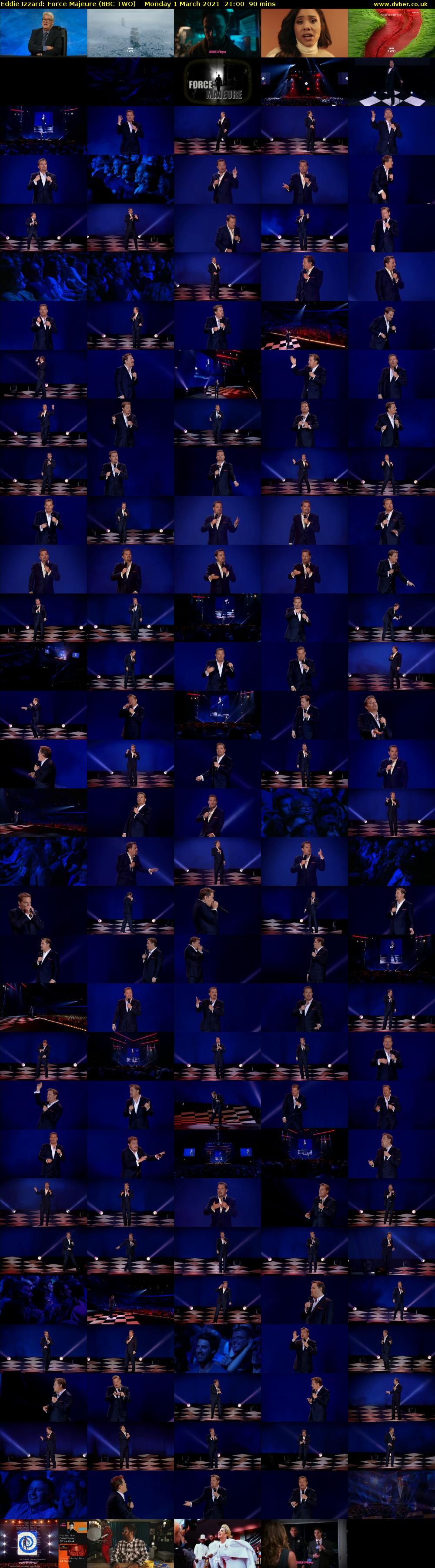 Eddie Izzard: Force Majeure (BBC TWO) Monday 1 March 2021 21:00 - 22:30