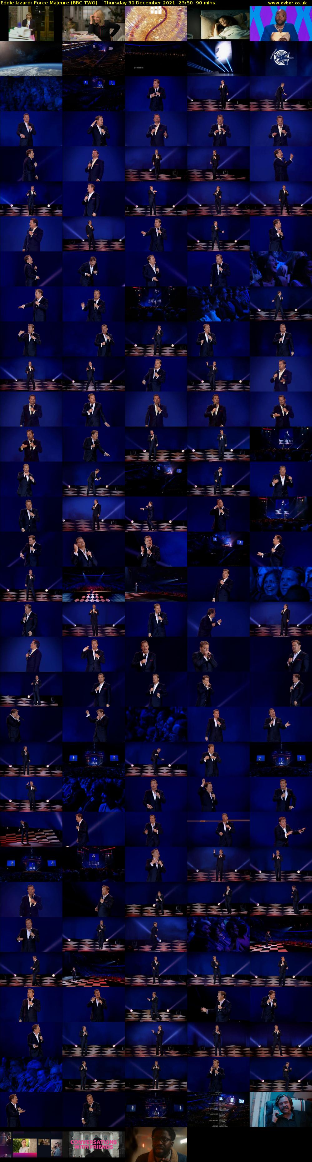 Eddie Izzard: Force Majeure (BBC TWO) Thursday 30 December 2021 23:50 - 01:20