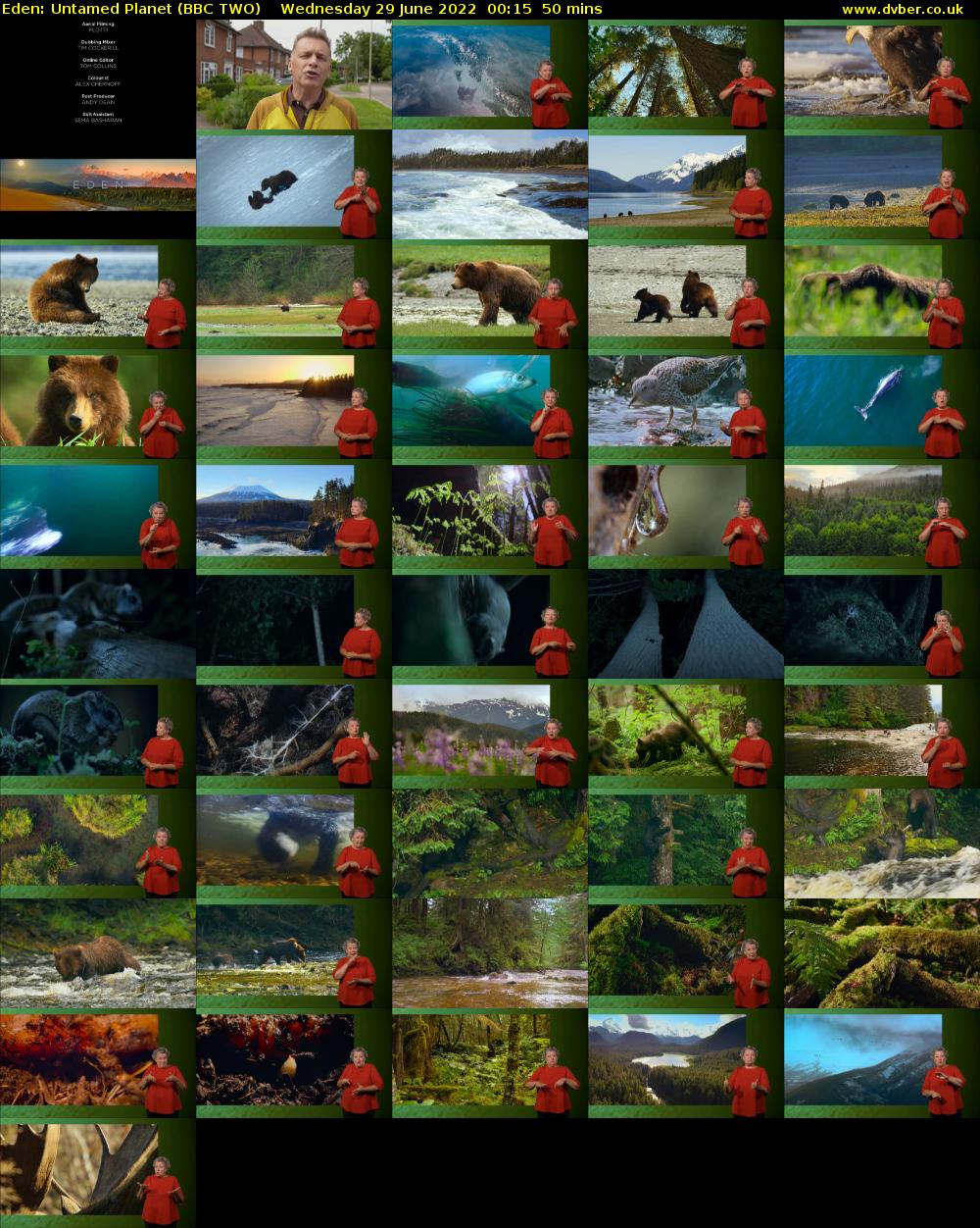 Eden: Untamed Planet (BBC TWO) Wednesday 29 June 2022 00:15 - 01:05