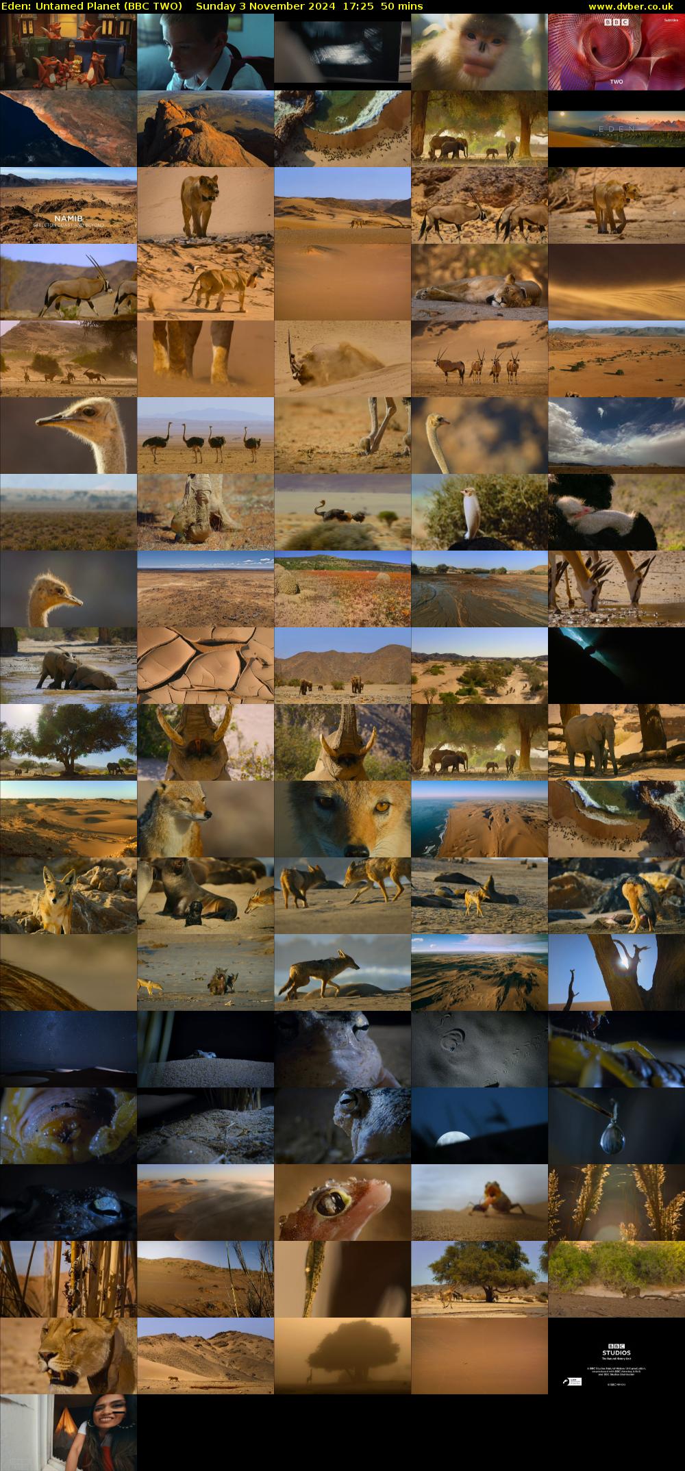 Eden: Untamed Planet (BBC TWO) Sunday 3 November 2024 17:25 - 18:15