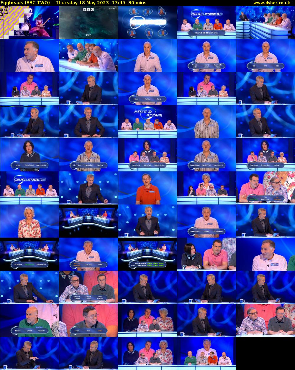 Eggheads (BBC TWO) Thursday 18 May 2023 13:45 - 14:15
