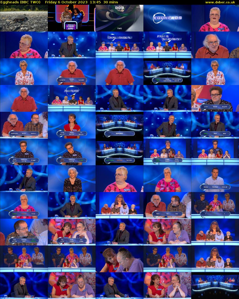 Eggheads (BBC TWO) Friday 6 October 2023 13:45 - 14:15